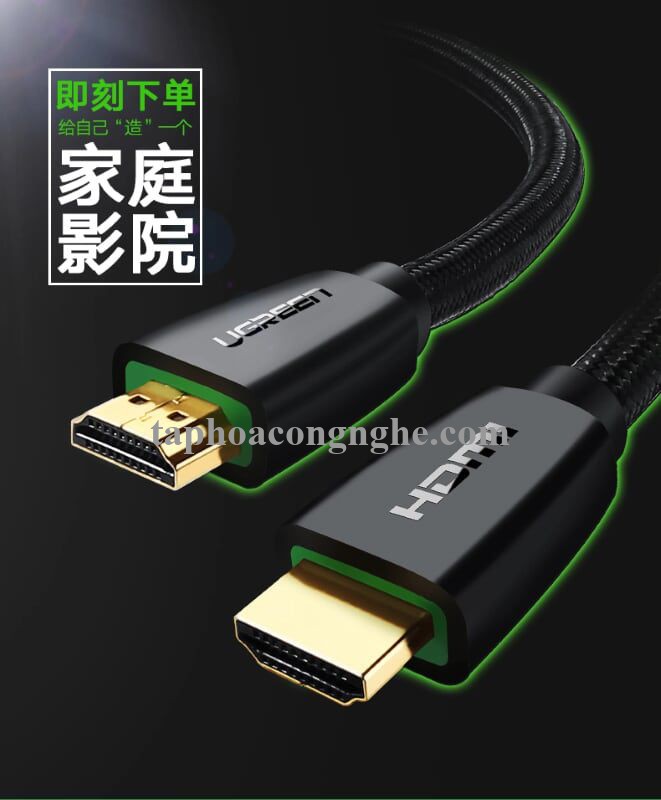Ugreen 40416 15M màu Đen Cáp tín hiệu HDMI chuẩn 2.0 hỗ trợ phân giải 4K HD118 30040416